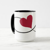Aimez-vous pour toujours tasse de coeur d'infini (Devant gauche)