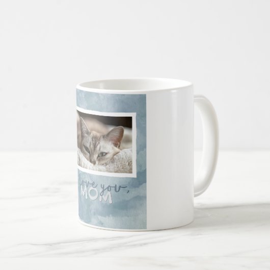 Aimez-vous tasse bleu-vert faite sur commande de (Devant droit)