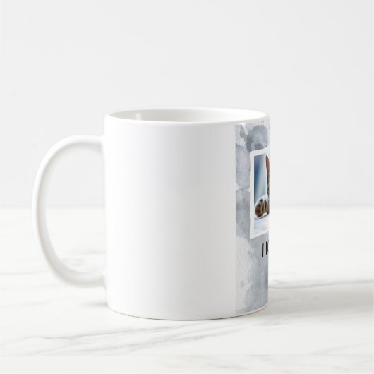 Aimez-vous tasse grise faite sur commande de photo (Gauche)