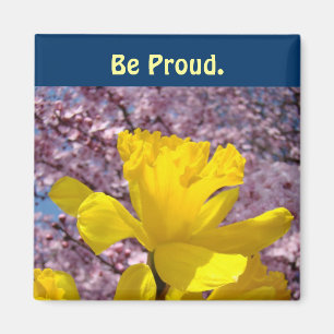 Aimons les aimants Fleurs roses Jonquilles Bleu