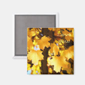Aimons-nous ! aimants Jaune Feuilles d'automne nat (Recto/Verso)