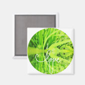 Aimons-nous U tellement Magnet d'Herbe Verte Heure (Recto/Verso)