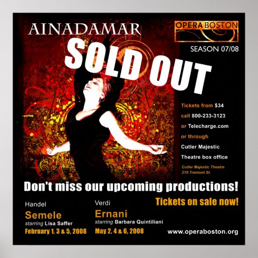 ainadamar 30x30 poster (Voorkant)