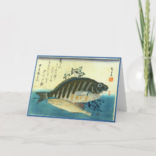 Ainame & Shima-hata - Japanse vis van Hiroshige Kaart