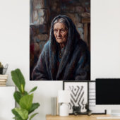 Aînée de la cheminée silencieuse - Portrait Poster (Bureau à domicile)
