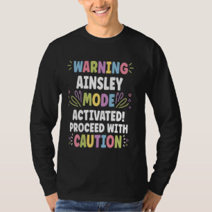AINSLEY Gepersonaliseerde naam grappige leuke aang T-shirt