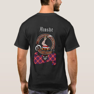 Ainslie Clan Badge & Tartan (achterzijde) T-shirt