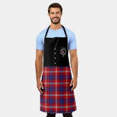 Ainslie Clan Badge & Tartan Kilt Schort (Gedragen)