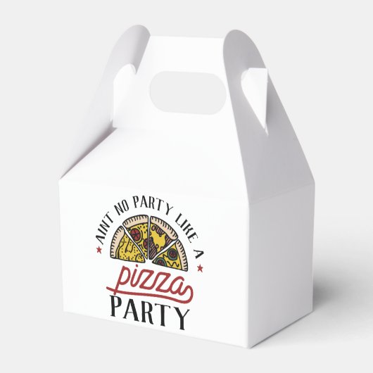 Aint-geen partij als Pizza-partij Bedankdoosjes (Voorkant Zijde)