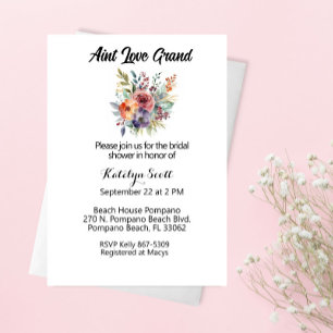 Aint Love Grand Bridal Shower Uitnodiging