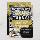 Aint Niets dan een Three Thang Hip Hop Verjaardag Kaart (Voorkant / Achterkant)