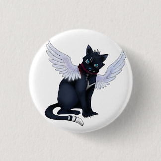 aint no angel cat badge ronde button 3,2 cm