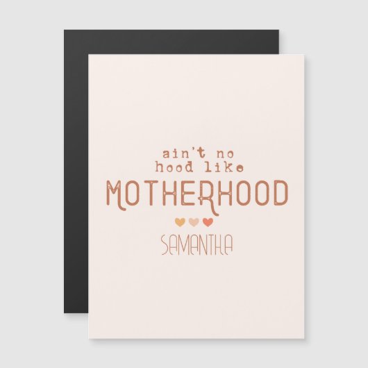 Aint No Hood als Moederschap (Voorkant / Achterkant)
