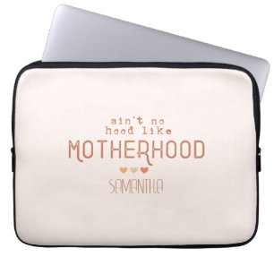 Aint No Hood als Moederschap Laptop Sleeve
