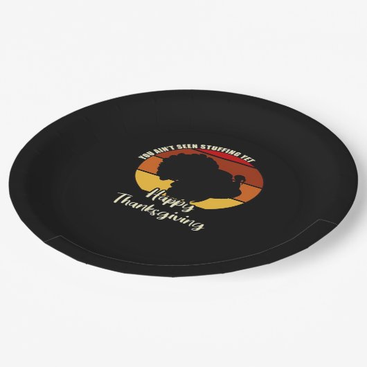 Ain't Seen Stuffing Yet - Happy Thanksgiving Boxy Papieren Bordje (Gekanteld)