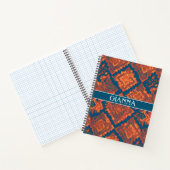 Ainu Mozaïek Kleurrijk Gepersonaliseerd Patroon Notitieboek (Binnen)