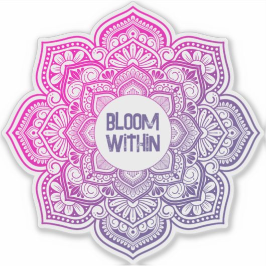 Aion Mandala Personalized Custom-Cut Vinyl Sticker (Devant)