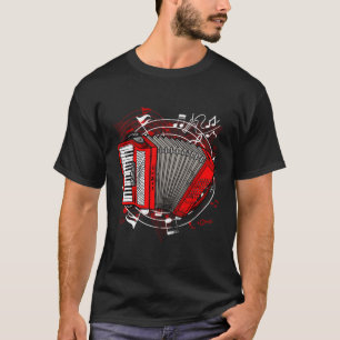Air Accordion Kleuren Muziekinstrument Accordion T-shirt