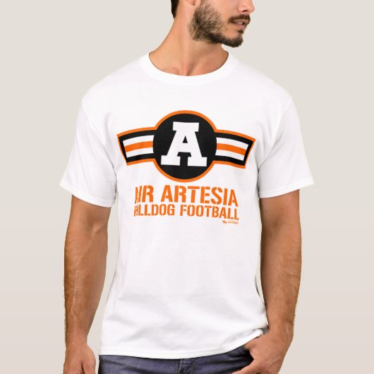 "Air Artesia" Bulldog Football T-Shirt (Voorkant)