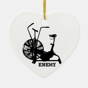 Air Bike Enemy - Black Silhouette Keramisch Ornament