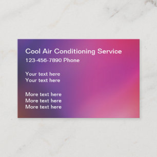 Air Conditioning Services, kleurrijk Visitekaartje