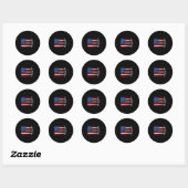 Air Force American Flag 4th Of July 2026 Funny Gif Ronde Sticker (Vel)