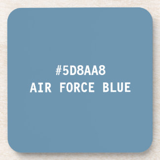 Air Force Blue Hex-kleurcode Bekeronderleggerset Bier Onderzetter