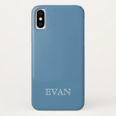 AIR FORCE BLUE Solid Arrière - plan iPhone X Coque (Dos)