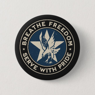 Air Force - Breathe freedom, serve with pride. Ronde Button 5,7 Cm