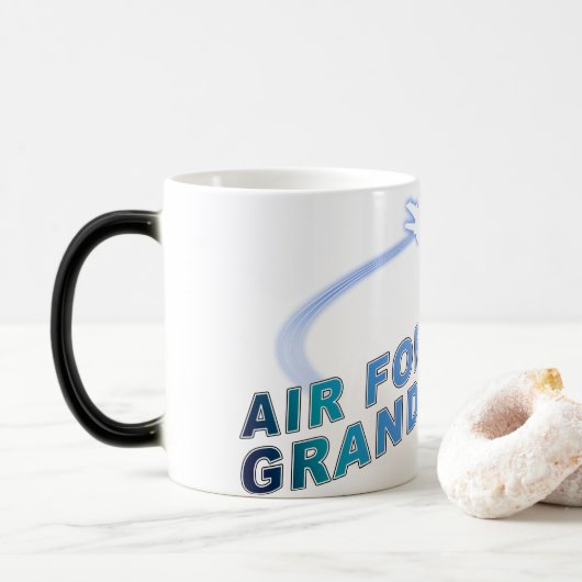 Air Force Grandma Magische Mok (Met donut)