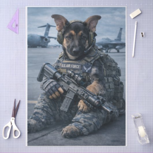 Air Force Pupper  Tissuepapier (Craft)
