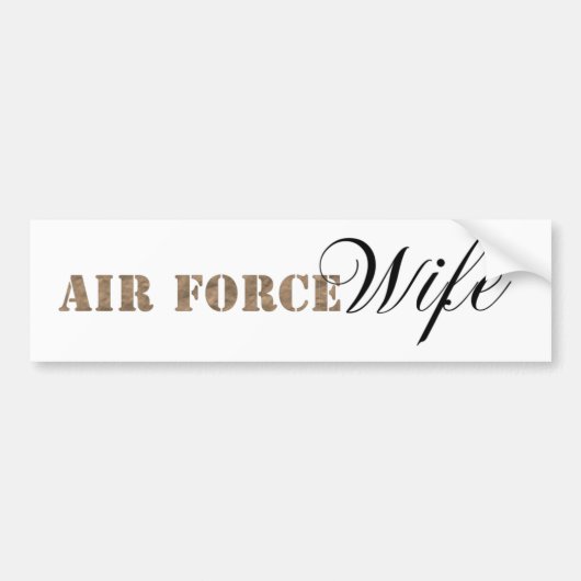 Air Force Wife Bumpersticker (Voorkant)