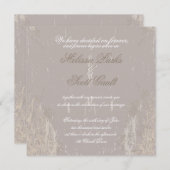 Air, Fraîche, Ivoire, Mariage Vintage Invitation (Devant / Derrière)