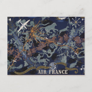 Air France: De nuit et de jour dans tous les ciel Briefkaart