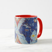 Air France Map of the World Mok (Voorkant rechts)