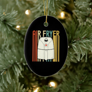 Air Fryer Master Cook Food  Retro Chicken Keramisch Ornament