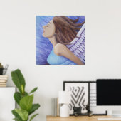 Air Goddess Flying 18" x 18", Poster (Matte) (Bureau à domicile)
