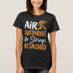 Air Guitarist No Strings Attached Pap Guitar en B T-shirt