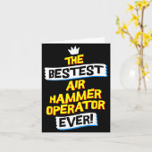 Air Hammer Operator, Funny Job Occupation  Kaart (Gele Bloem)