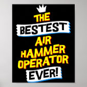 Air Hammer Operator, Funny Job Occupation  Poster (Voorkant)