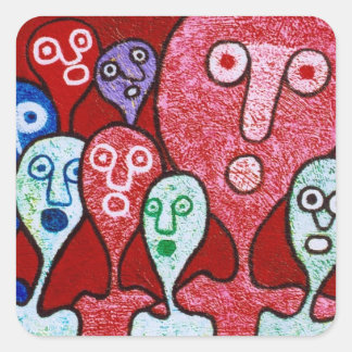 Air Head Choir Vierkante Sticker