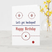 Air Hockey Verjaardag Kaart (Gele Bloem)