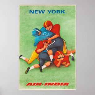 Air India - New York - Affiches de voyage imprimée