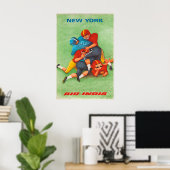 Air India - New York - Affiches de voyage imprimée (Bureau à domicile)