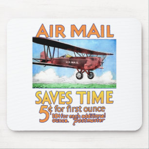 Air Mail bespaart tijd Muismat