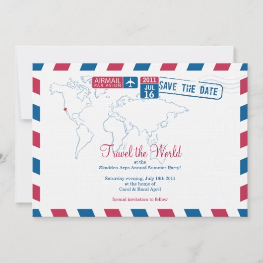 Air Mail Corporate Part Save The Date (Voorkant)