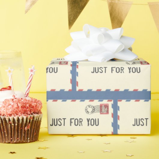 Air Mail Envelope met Birthday Postmark Cadeaupapier (Verjaardagsfeest)