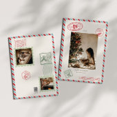 air mail mignon trois photos carte de vacances