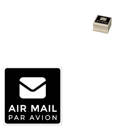 AIR MAIL PAR AVION 手紙 エアメールスタンプ mail letter ラバースタン Rubberstempel (Gestempeld)