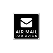 AIR MAIL PAR AVION 手紙 エアメールスタンプ mail letter ラバースタン Rubberstempel (Afrduk)
